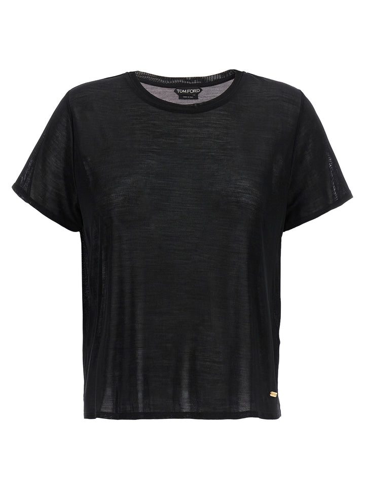 Tom Ford Silk T-shirt - Black | 55ab100a6aa4bbc1ae15834f4b3b4d30673cbf9f