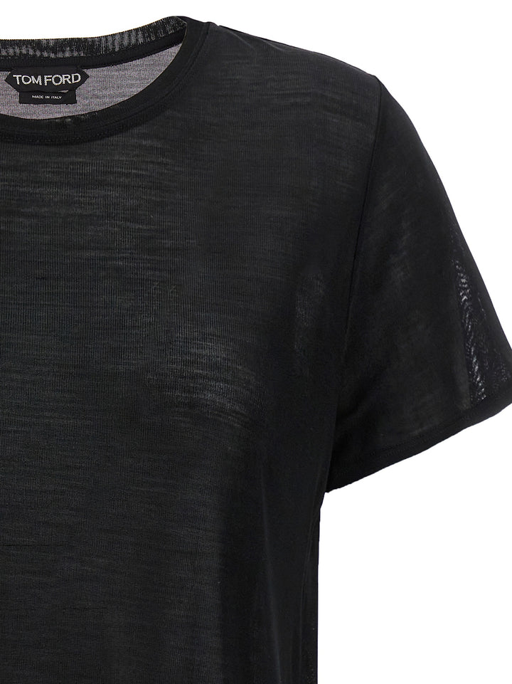 Tom Ford Silk T-shirt - Black | 27b34c73e1afe6f22029b7ddb1c6079db0c3514d