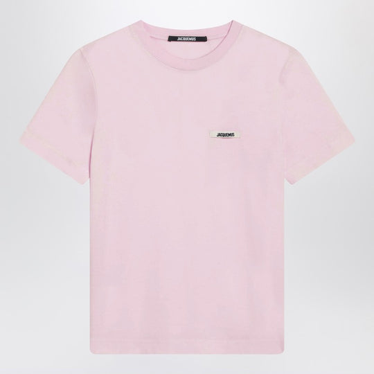 T-Shirt In Cotone Rosa Con Logo
