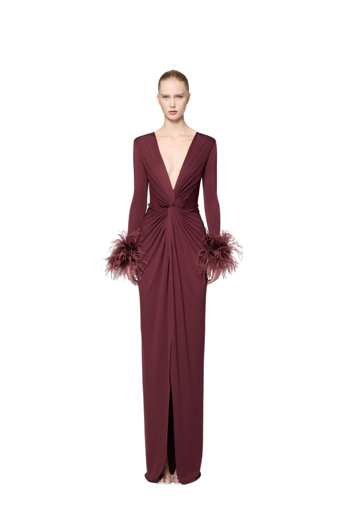 Amber Ares Bordeaux Dress