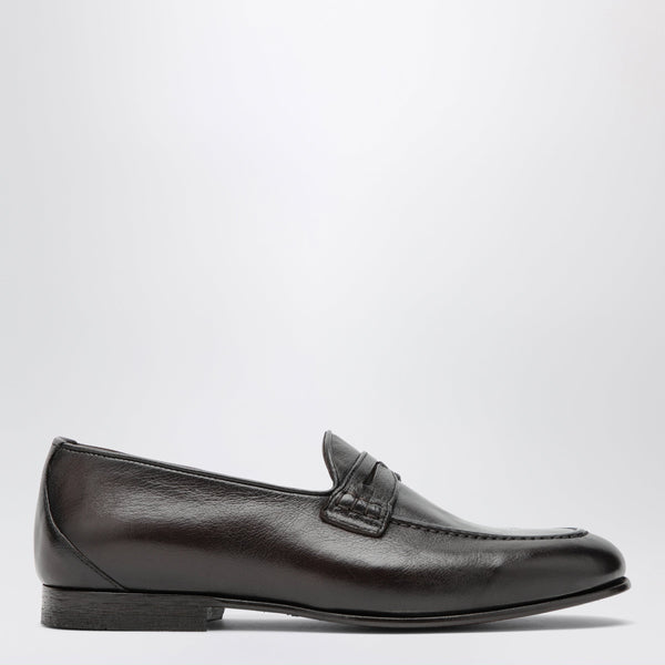 Savio Brown Leather Loafers