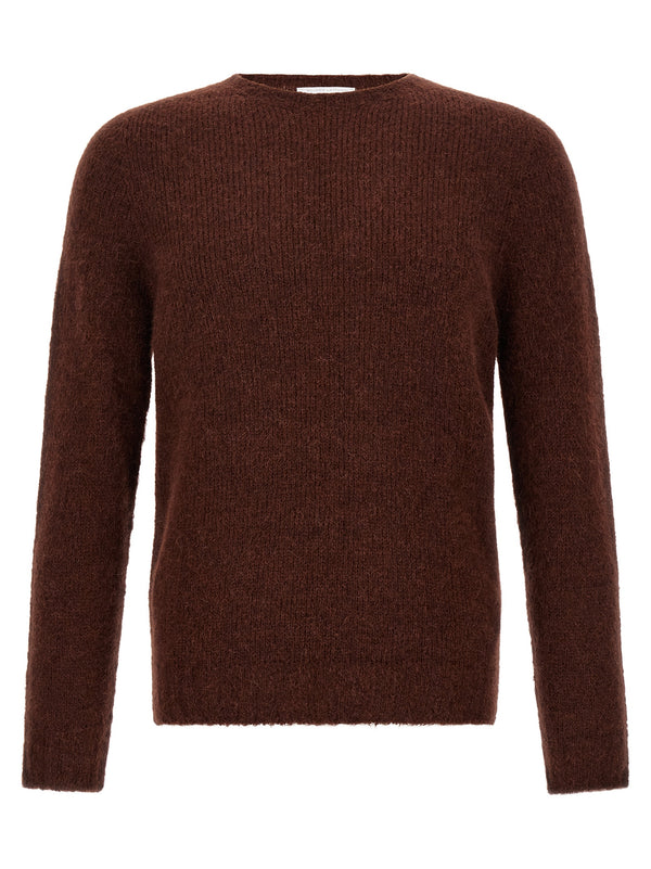 Crew-Neck Sweater Sweaters And Cardigans Brown