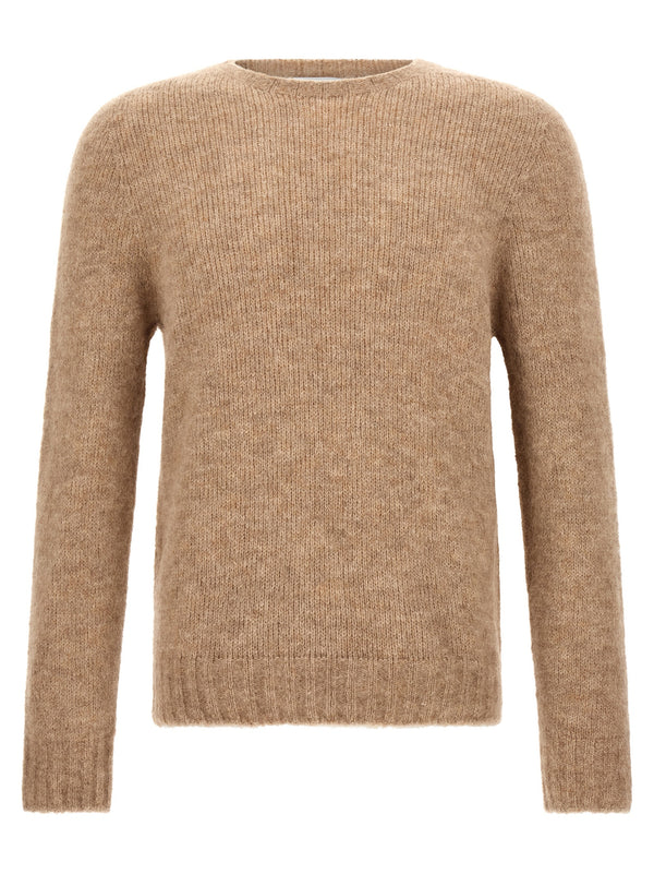 Crew-Neck Sweater Sweaters And Cardigans Beige