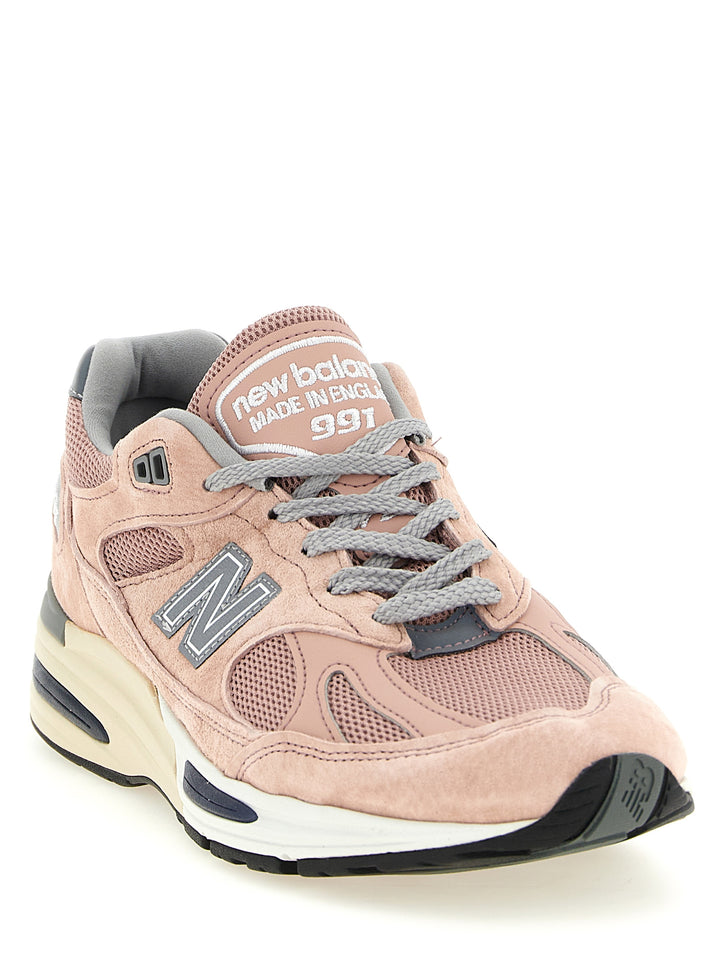 New Balance Made In Uk 991v2 Sneakers - Pink | 681094e7780b0de3390b918005b87aad6104f824