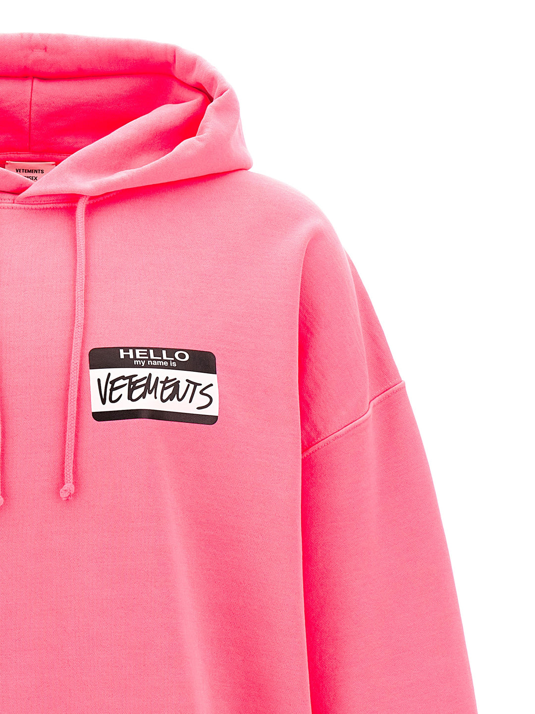 Hello My Name Is Vetements Sweatshirt Fuchsia