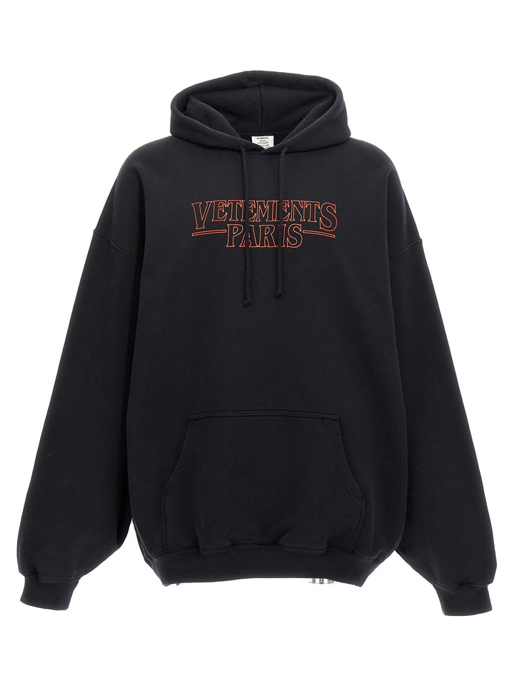 Vetements Paris Logo Sweatshirt Black