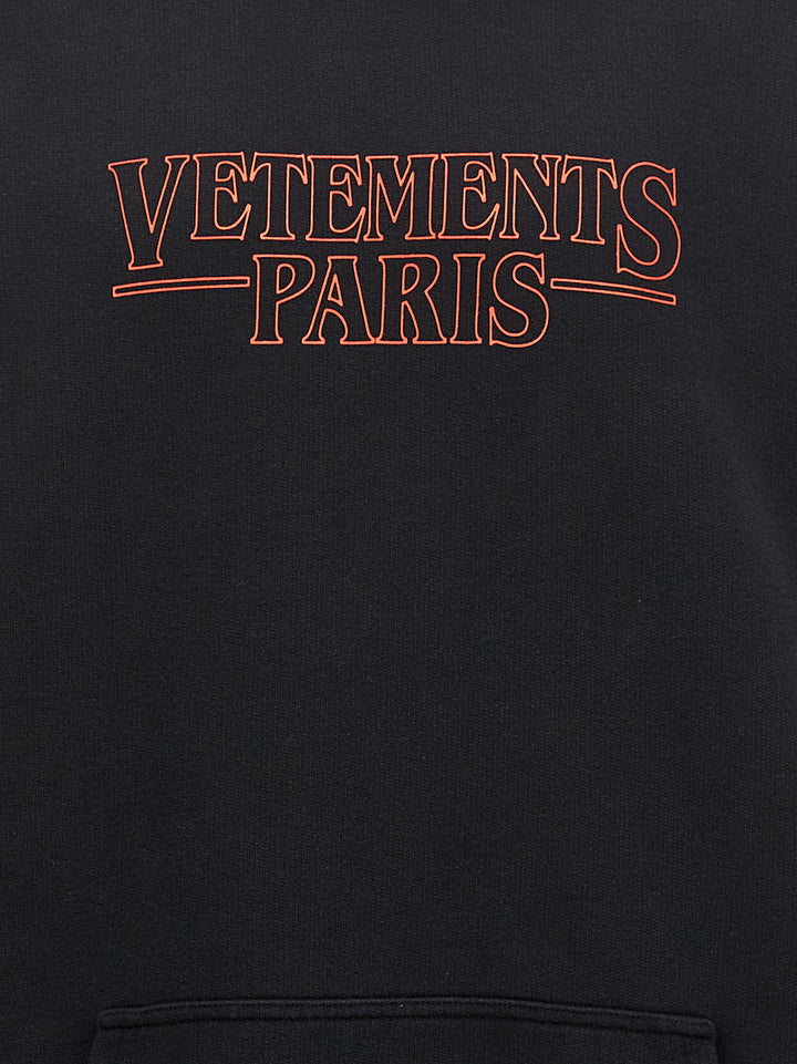 Vetements Paris Logo Sweatshirt Black