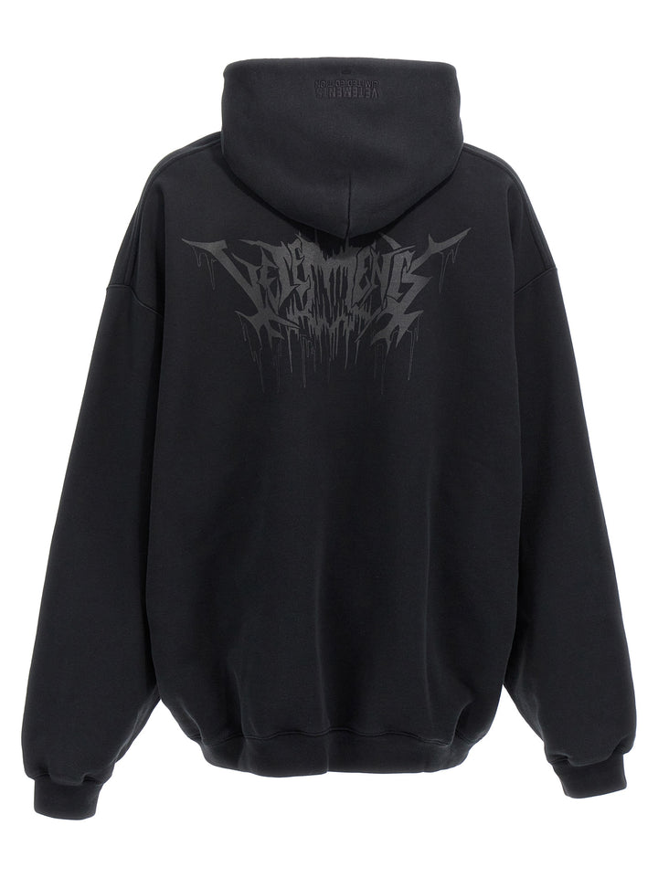 Black Skull Metal Sweatshirt Black