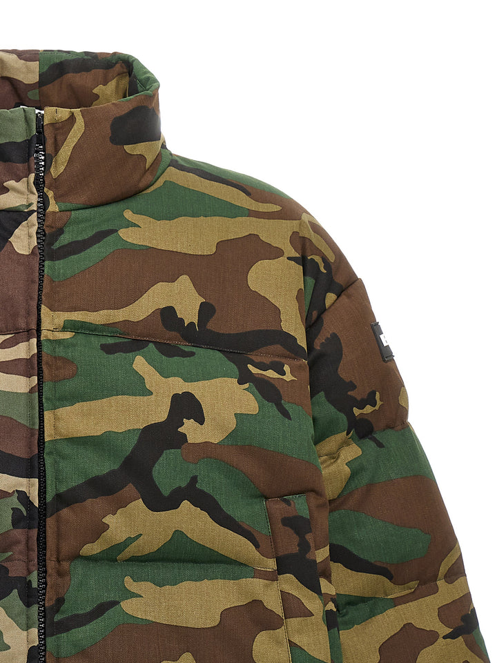 Camouflage Down Jacket Casual Jackets, Parka Green