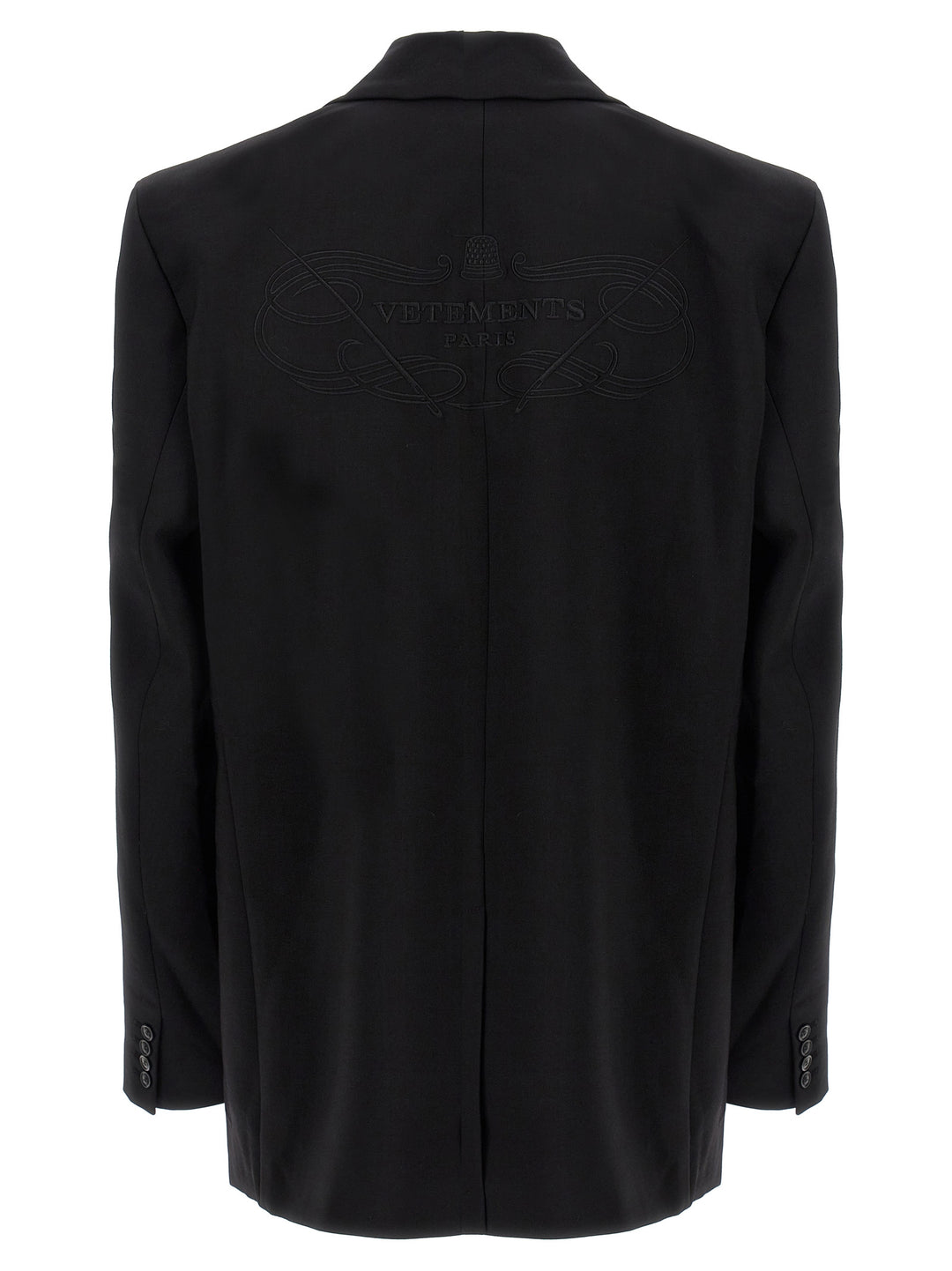 Logo Embroidered Blazer Black