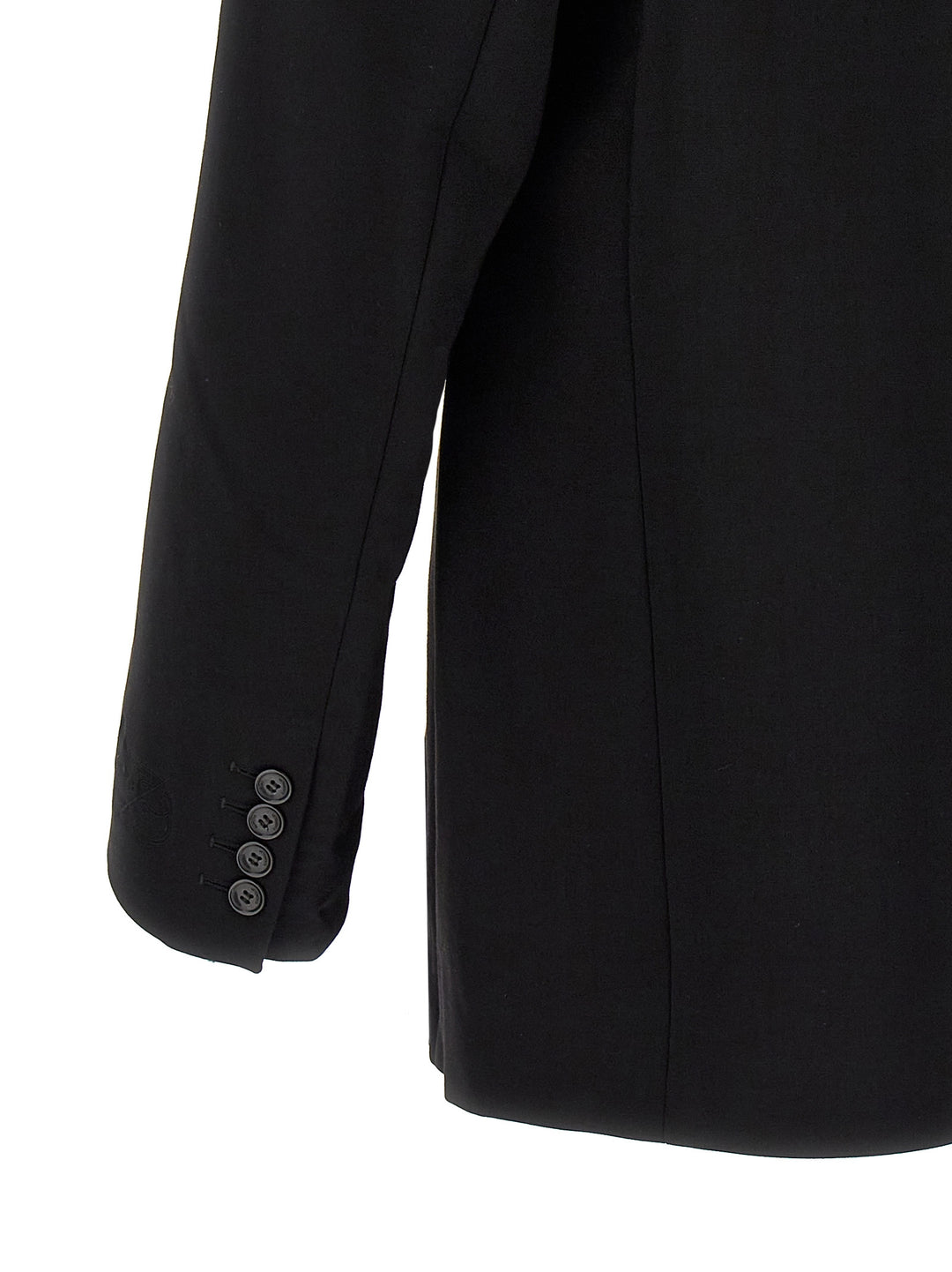 Logo Embroidered Blazer Black