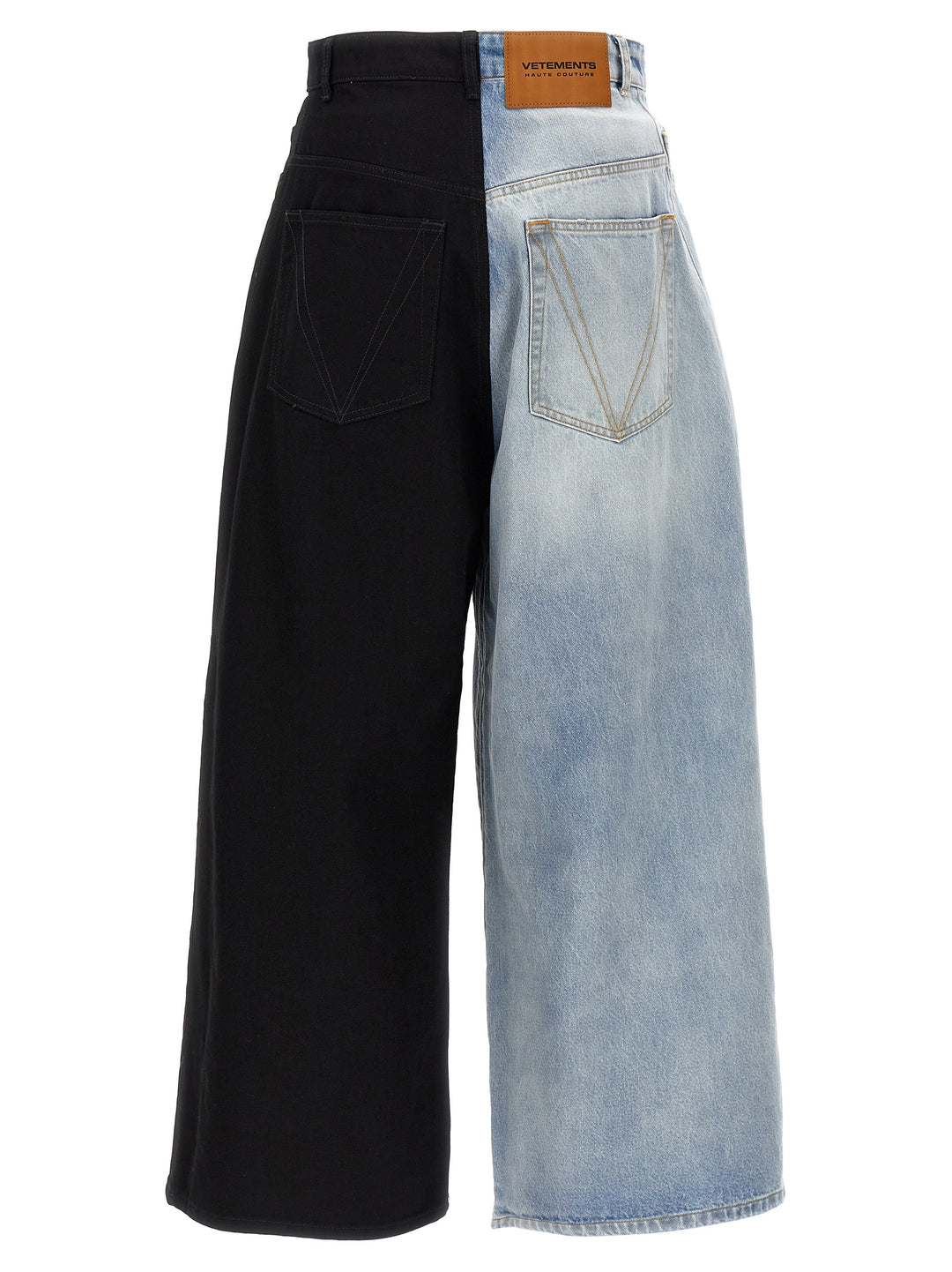 Split Deconstructed Big Shape Jeans Multicolor