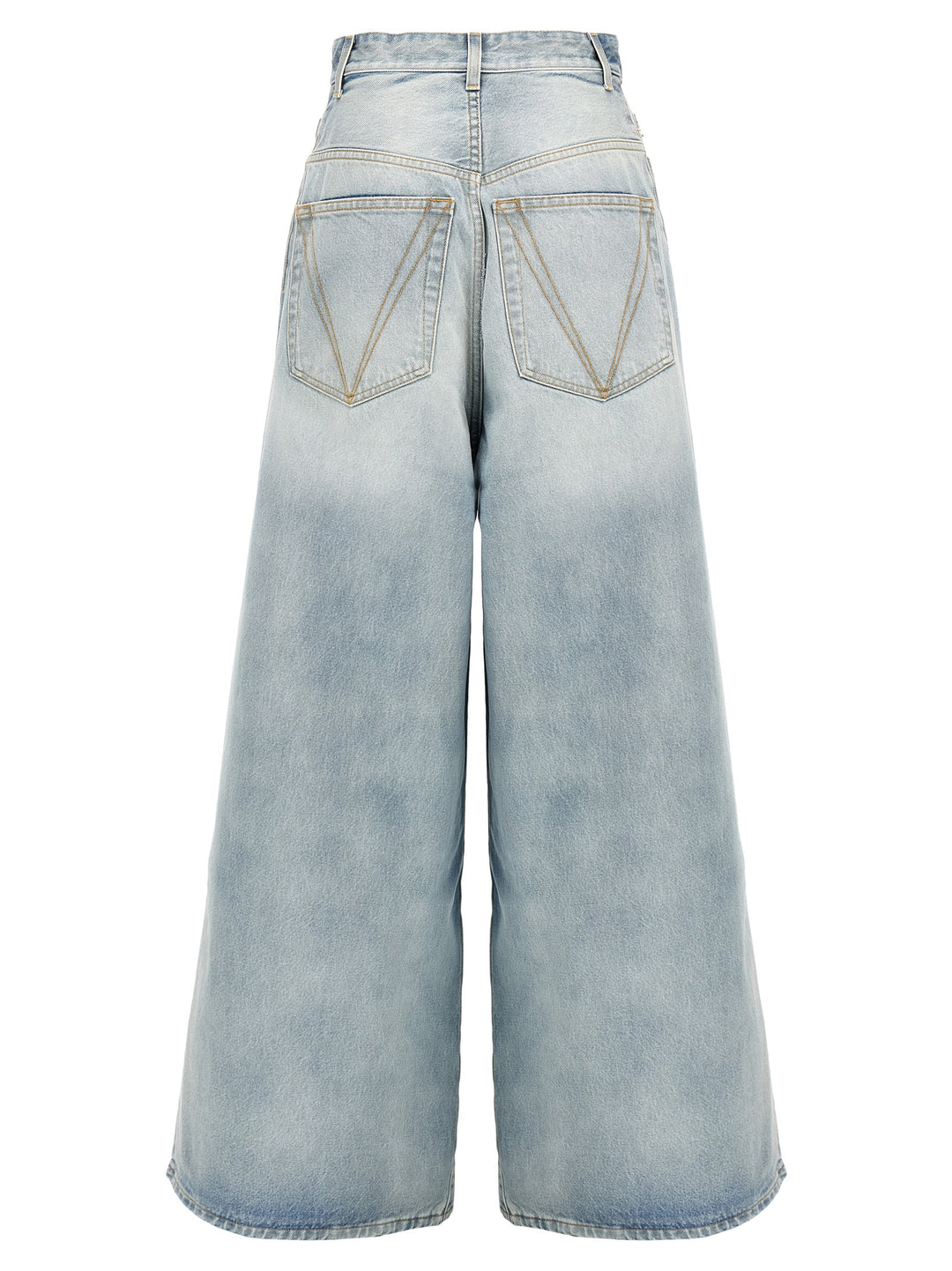 Crystal Logo Big Shape Jeans Light Blue