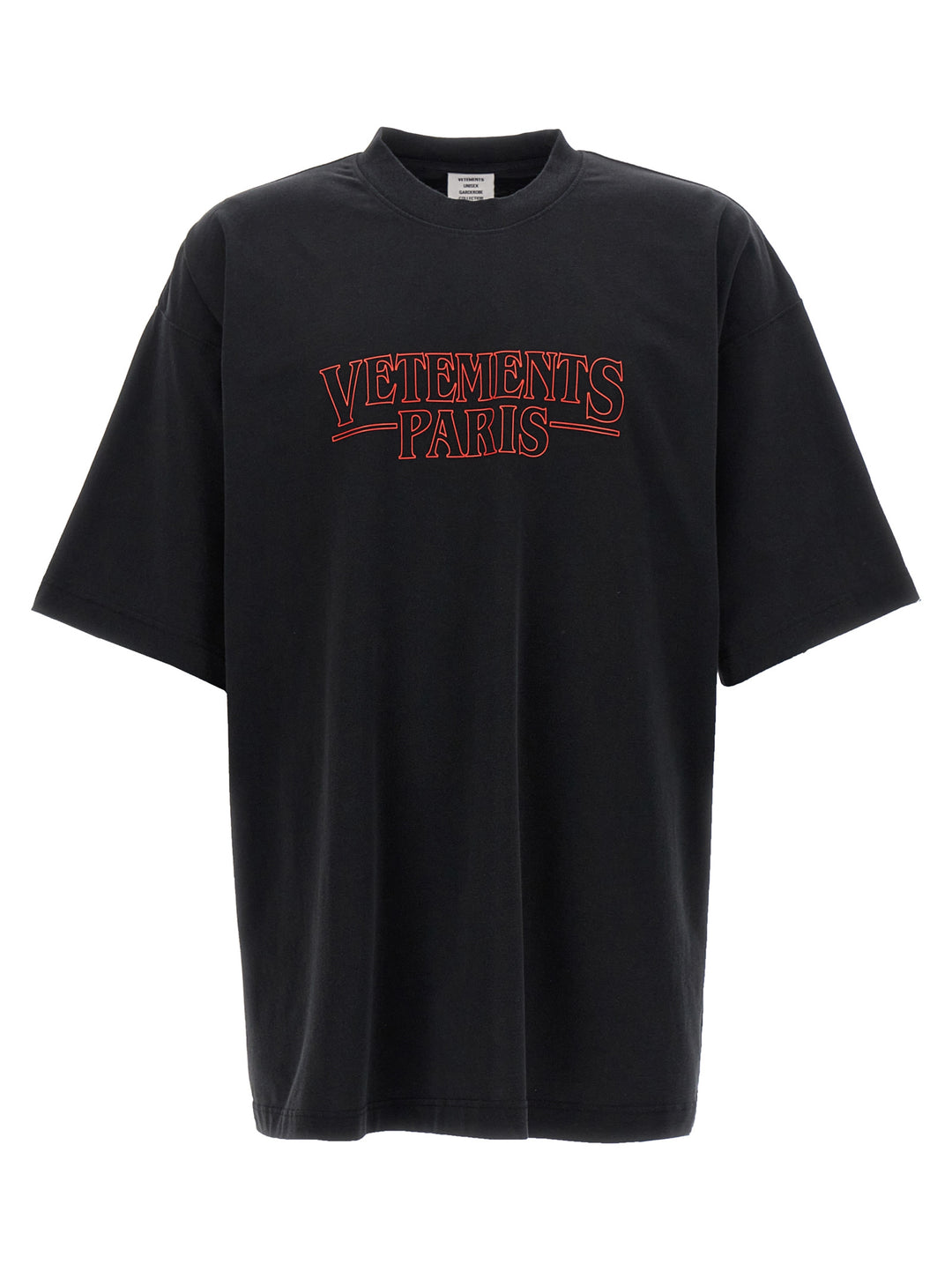 Vetements Paris Logo T-Shirt Black