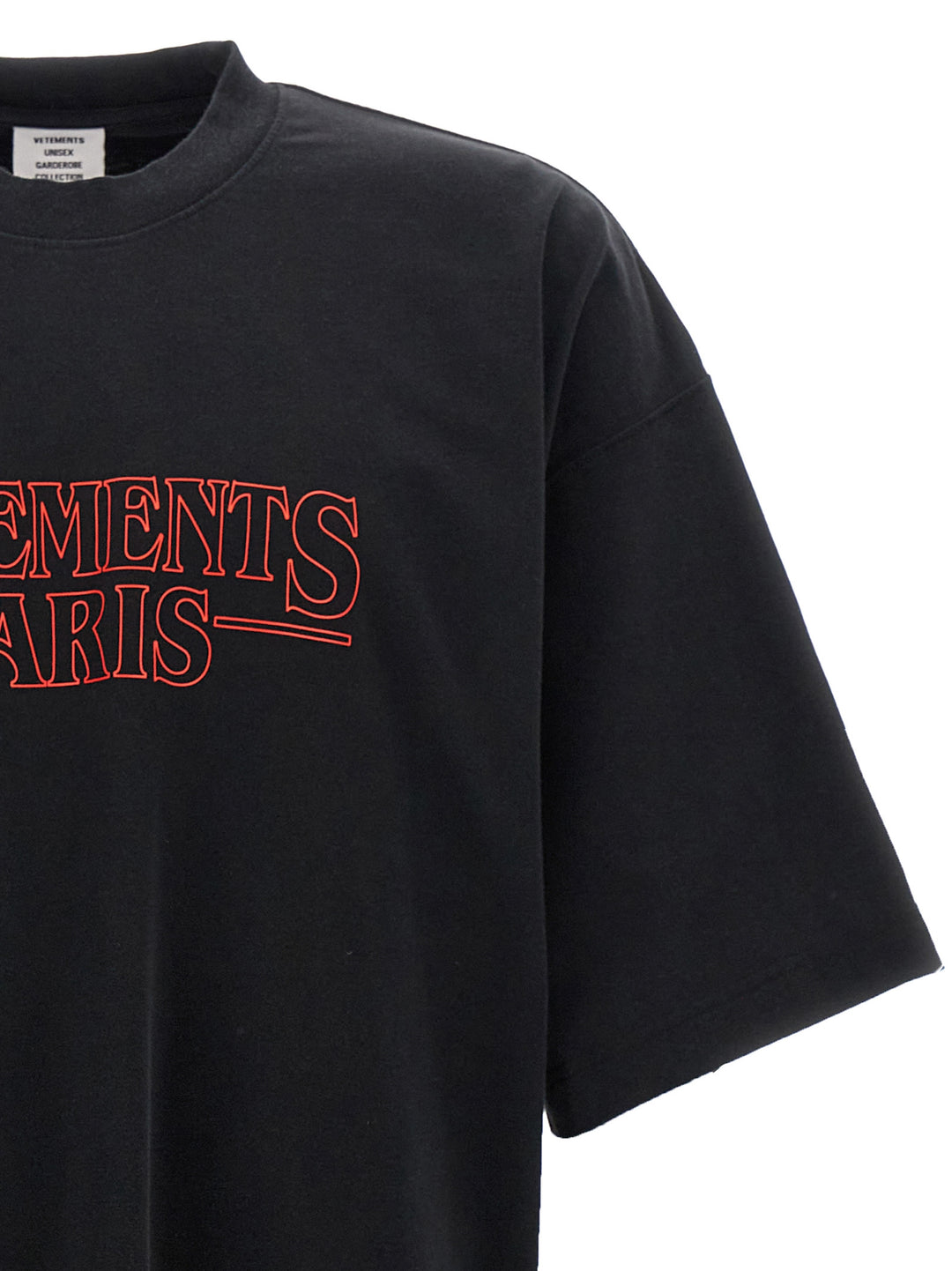 Vetements Paris Logo T-Shirt Black