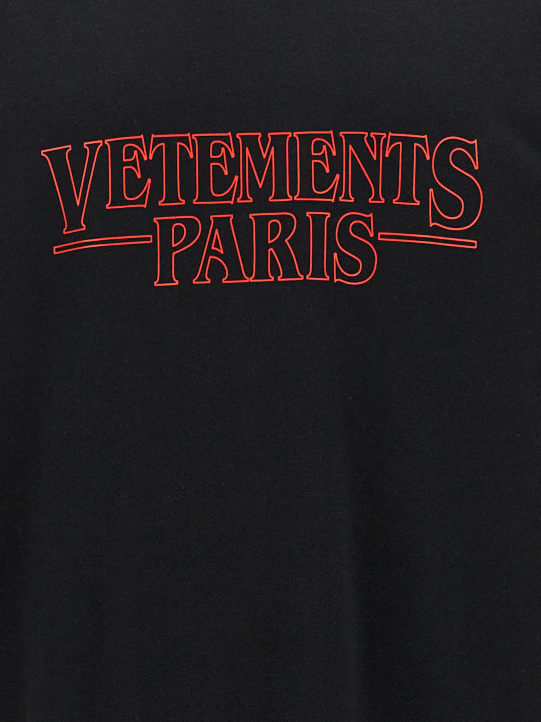 Vetements Paris Logo T-Shirt Black