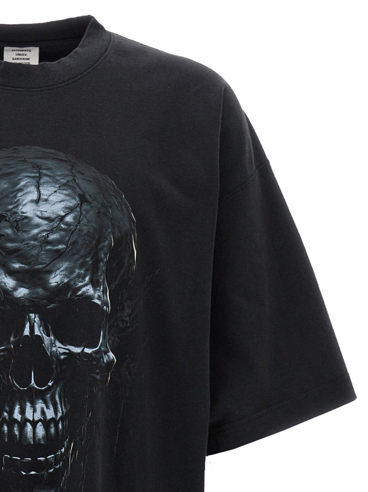 Black Skull Metal T-Shirt Black