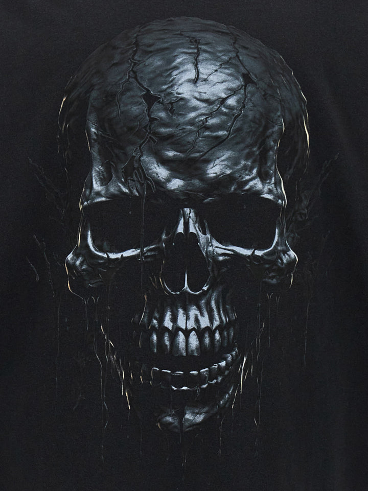 Black Skull Metal T-Shirt Black