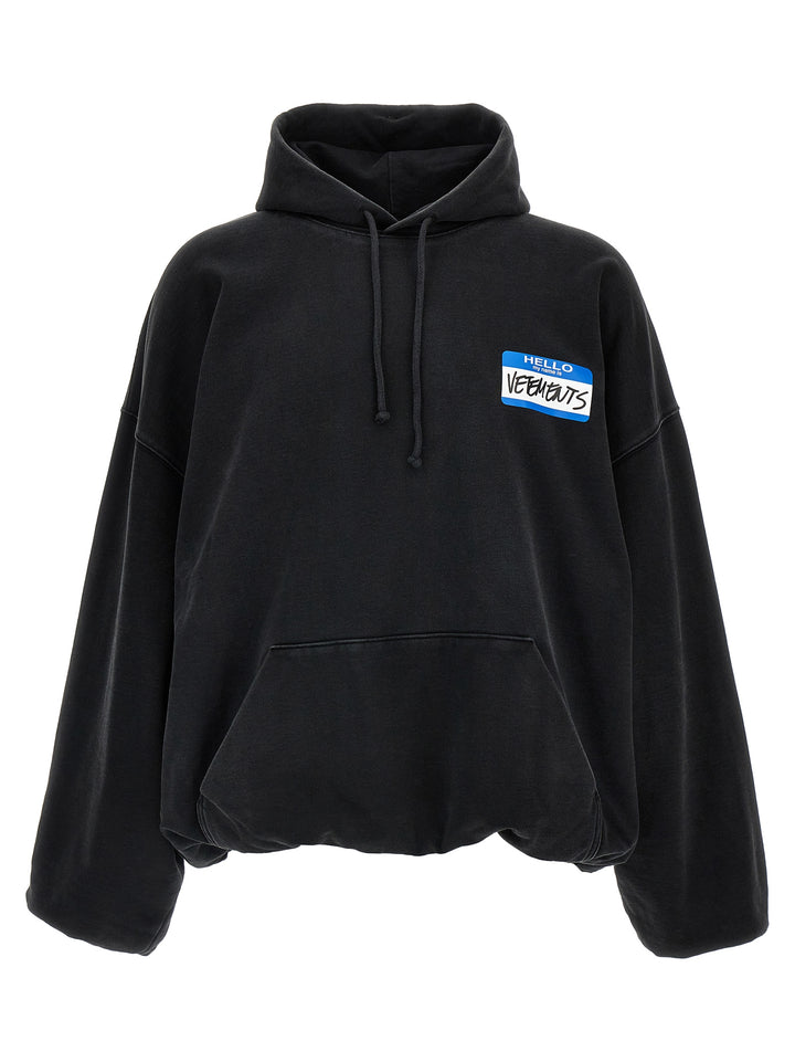 My Name Sticker Sweatshirt Black