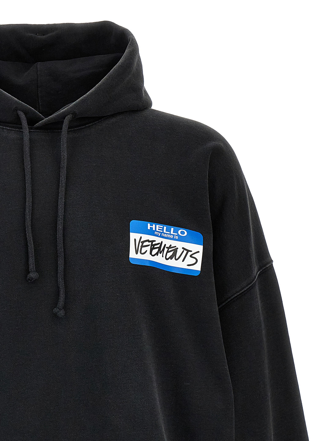 My Name Sticker Sweatshirt Black