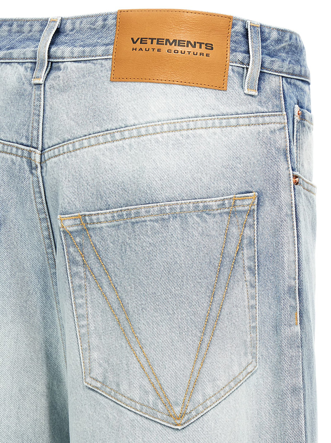 Logo Embroidery Jeans Light Blue