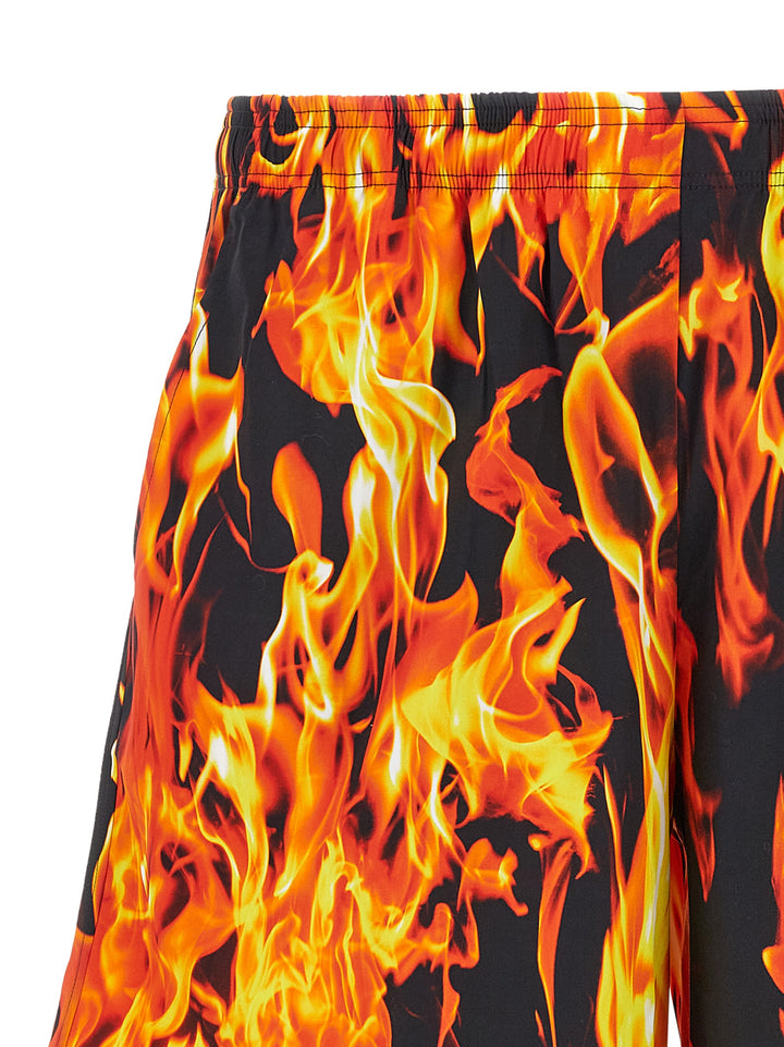 Vetements Black & Orange Fire Bermuda and Short - Multicolor | a79188b84d914d1d82bd08cb99a916e1b770e121