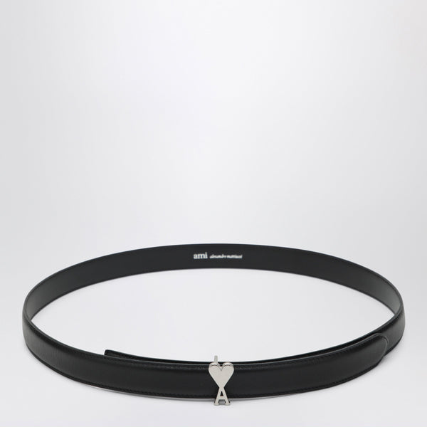 Black Ami De Cœur Belt In Calfskin