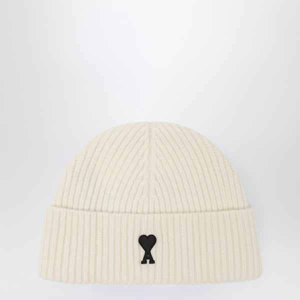 White Wool Ami De Coeur Beanie