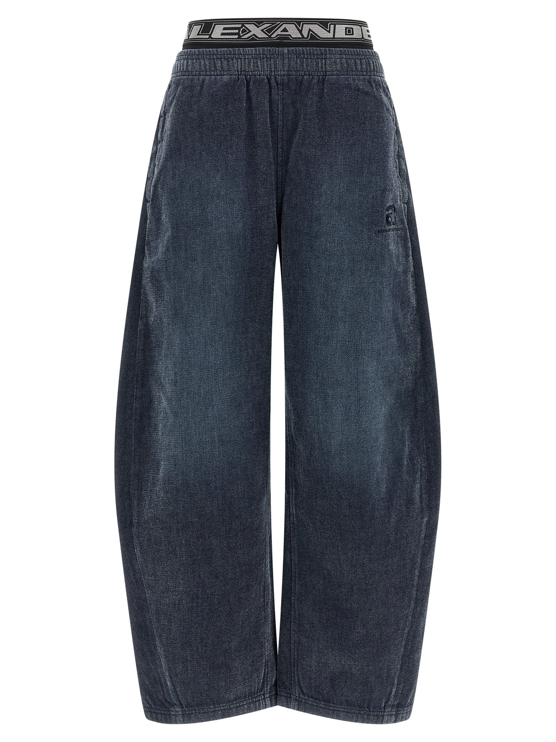Alexander Wang Denim  With Elastic Waistband Pants - Black | 2394e14783f7ad58e1319c516d26f3891f9b235d