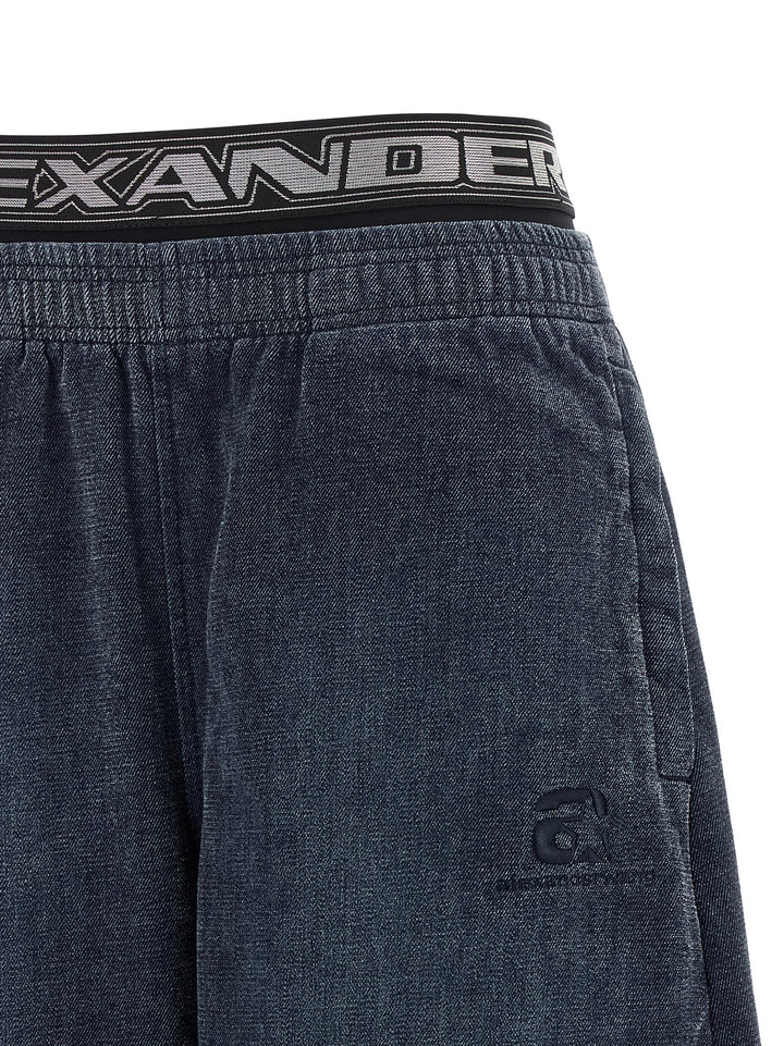 Alexander Wang Denim  With Elastic Waistband Pants - Black | 353da4056ae95e7e86ab49c3e89bfd33c8d37ca8