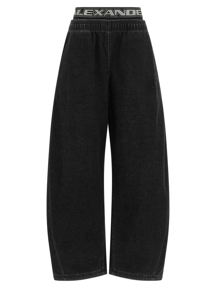Alexander Wang Denim Pants With Elastic Jeans - Black | 10f0b10c508281f167e3f37c9c34b2214813a6cc