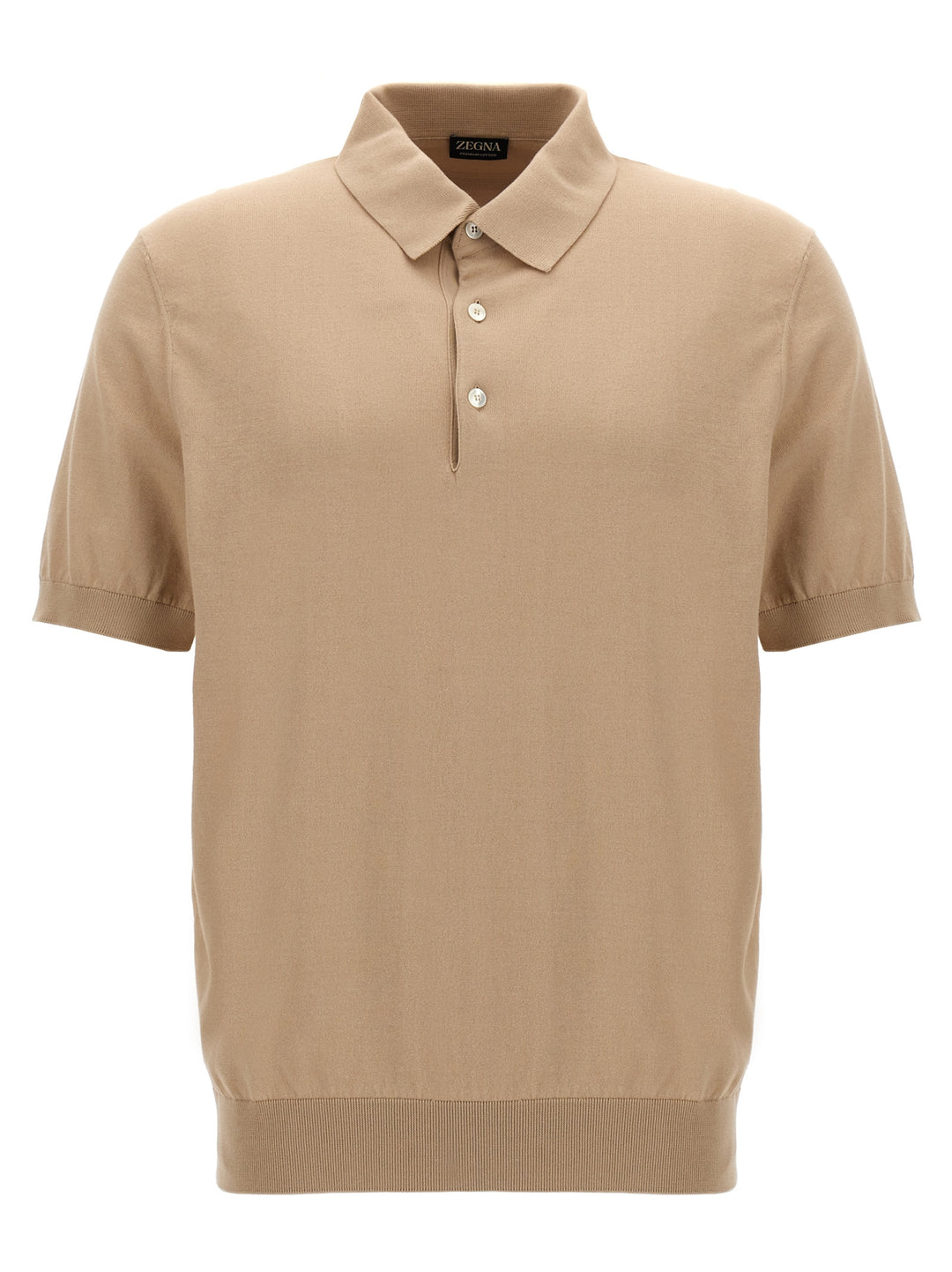 Knitted  Shirt Polo Beige