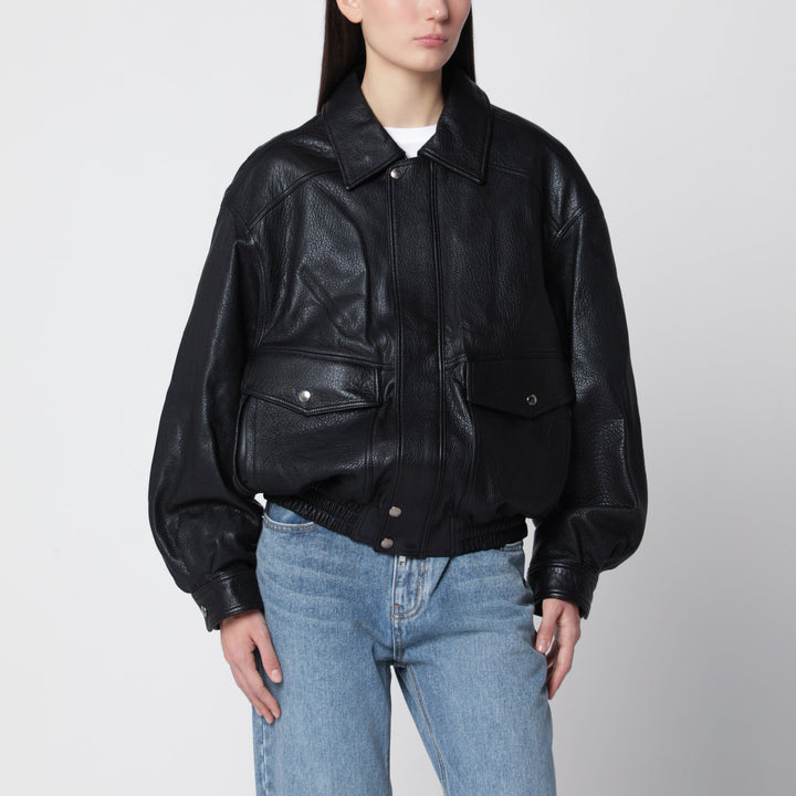 Dunst Blusón Oversize Negro de Lambskin