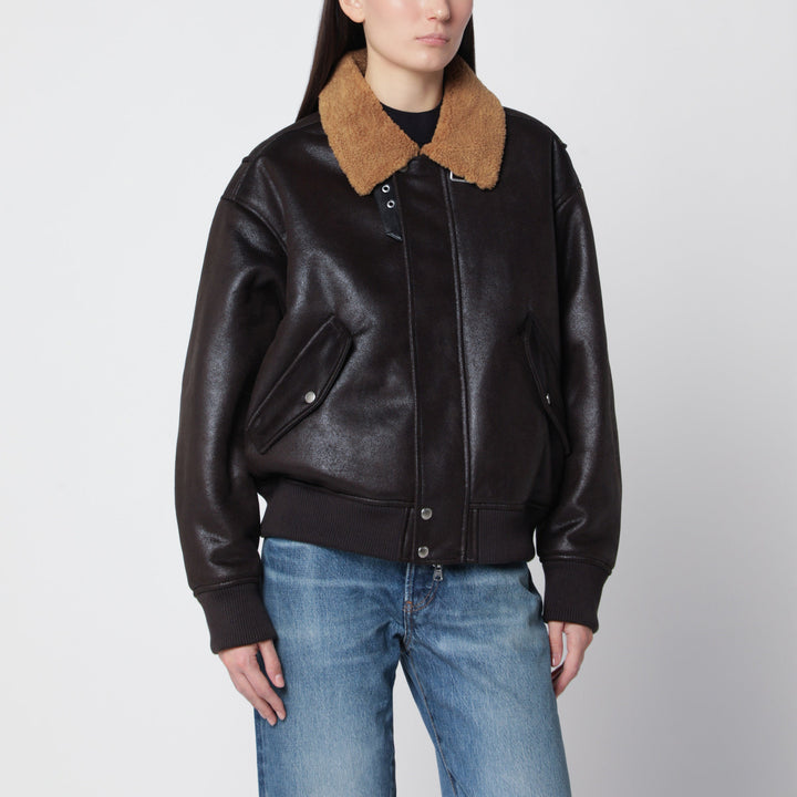 Dunst Black Aviator Volume Bomber Jacket
