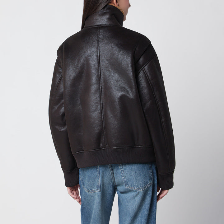 Dunst Black Aviator Volume Bomber Jacket