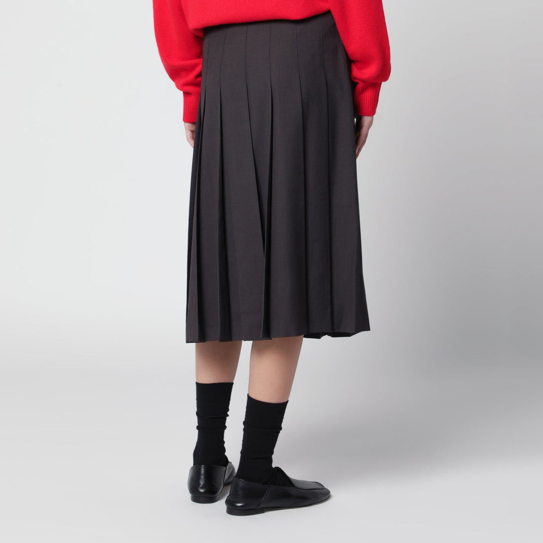 Dunst Charcoal Grey Pleated Skirt