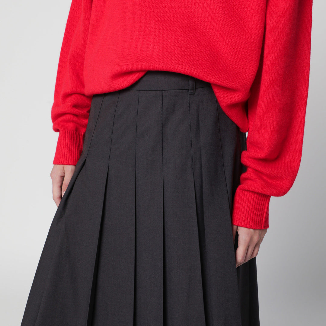 Dunst Charcoal Grey Pleated Skirt