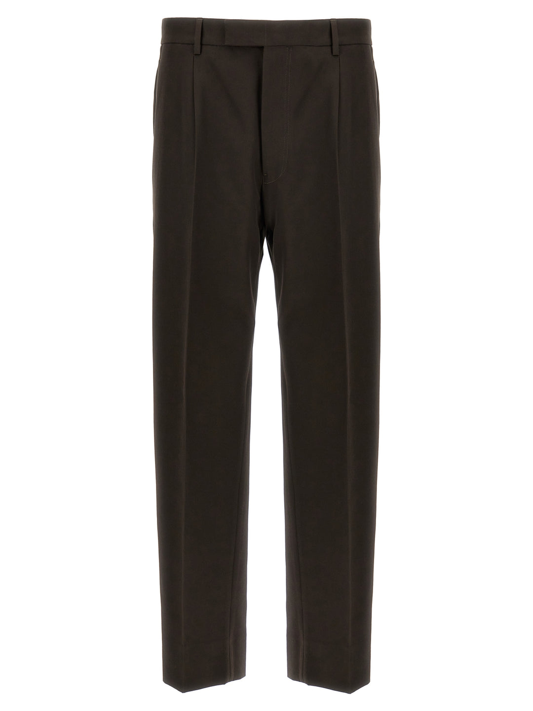 Front Pleat Pants Brown