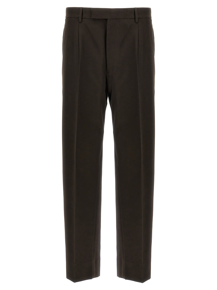 Front Pleat Pants Brown