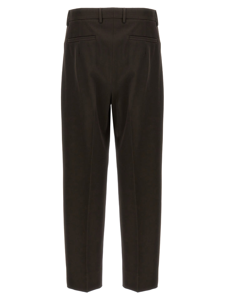 Front Pleat Pants Brown