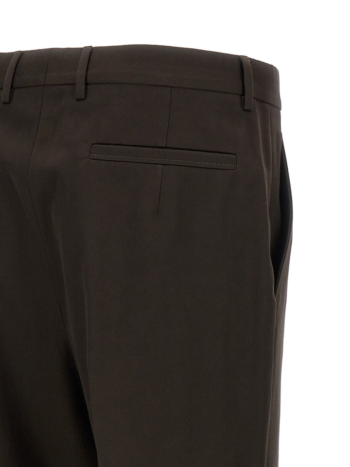 Front Pleat Pants Brown