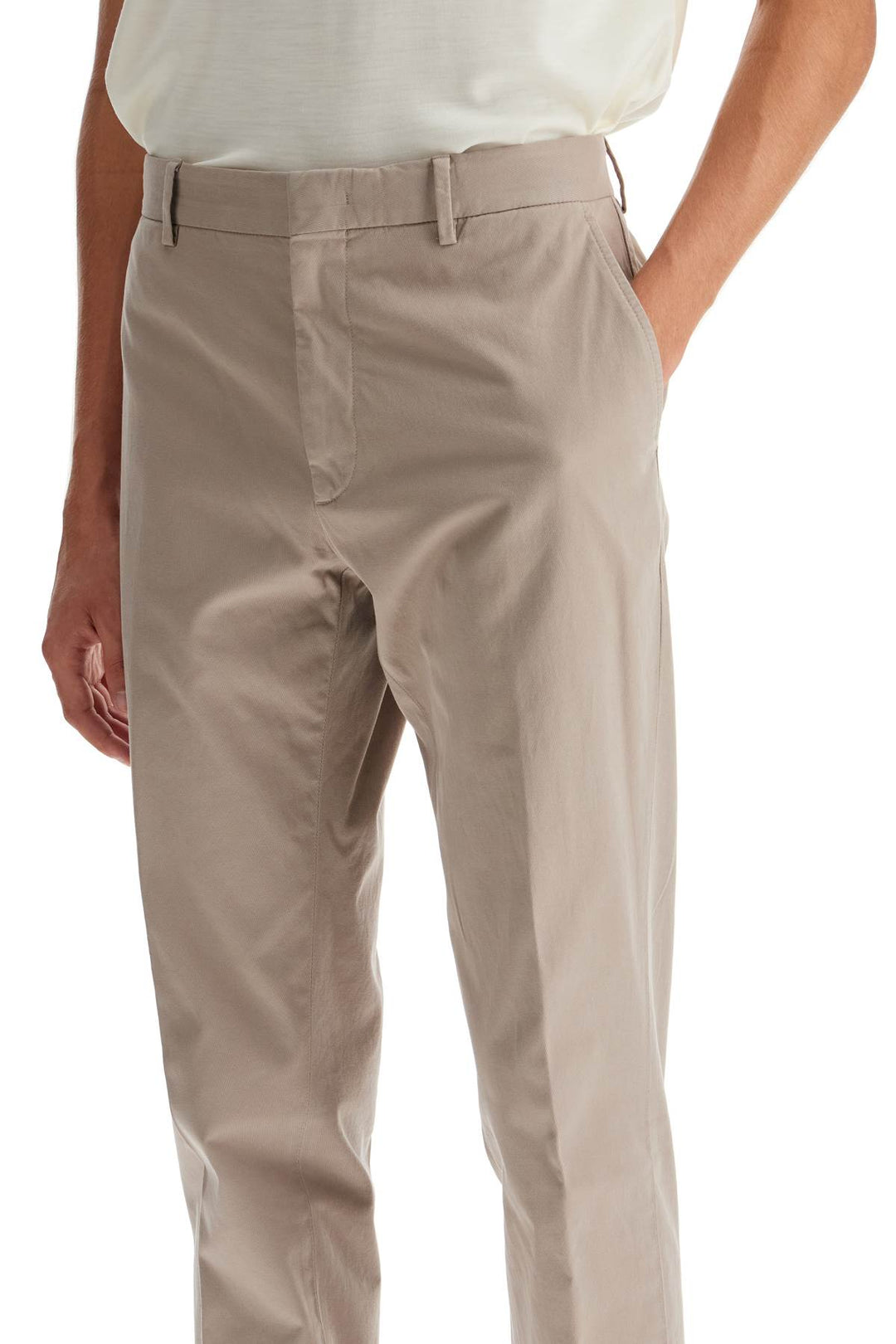 Pantaloni In Cotone Stretch