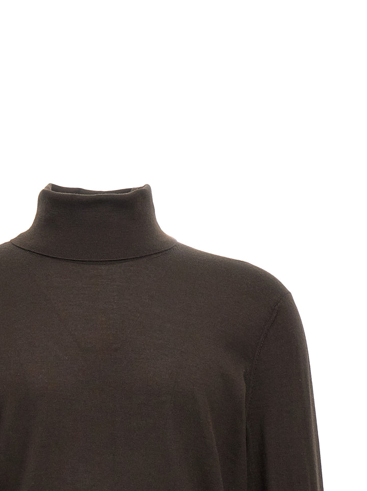 Silk Cashmere Turtleneck Sweater Sweater, Cardigans Brown