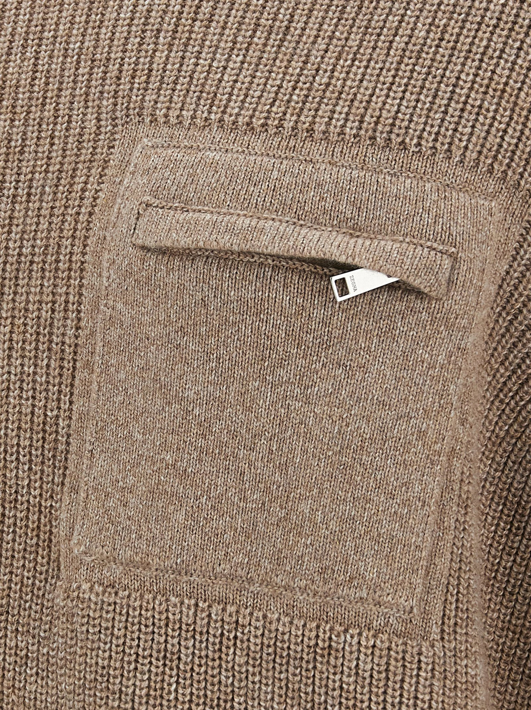 Zip Pocket Sweater Sweater, Cardigans Beige