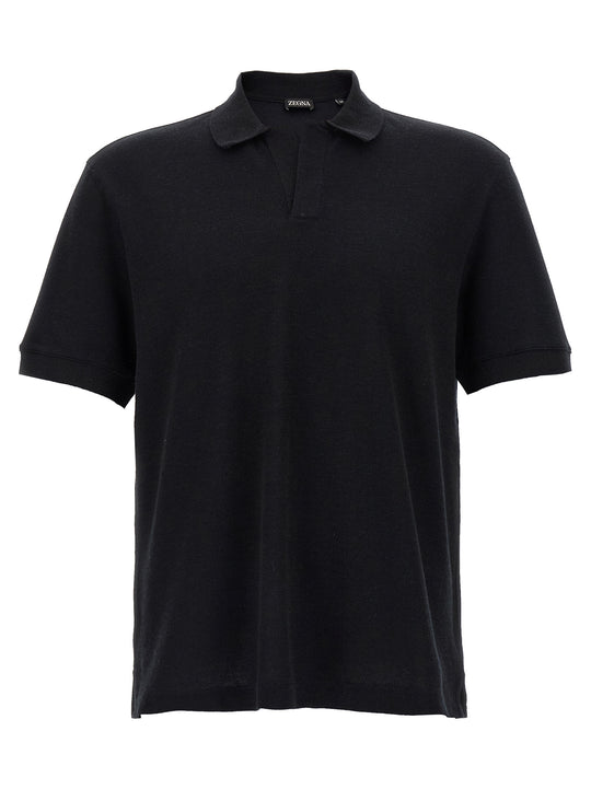 Cashmere Shirt Polo Black
