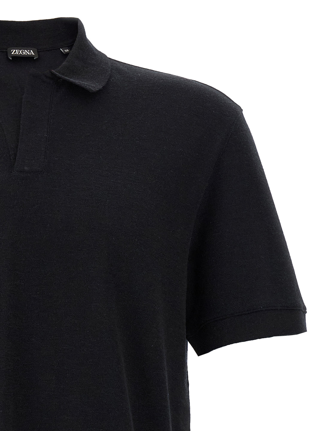 Zegna Cashmere  Shirt Polo - Black | 23a8c4d835de7158acec9f3804679992bdbbc4b3