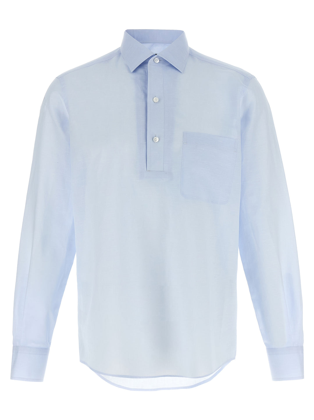 Zegna 3 Buttons Shirt Shirt and Blouse - Light Blue | 68cc384884aabd8540f3681730abf1dfb94d949c
