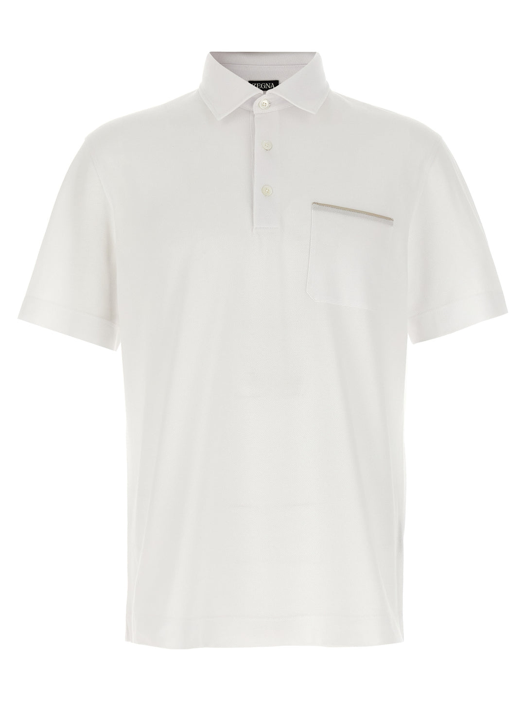 Zegna Piqué  Shirt Polo - White | 2266e9f36002342056672a9fc137890452be5ba6