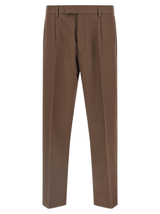 Wool Cotton Pants Brown
