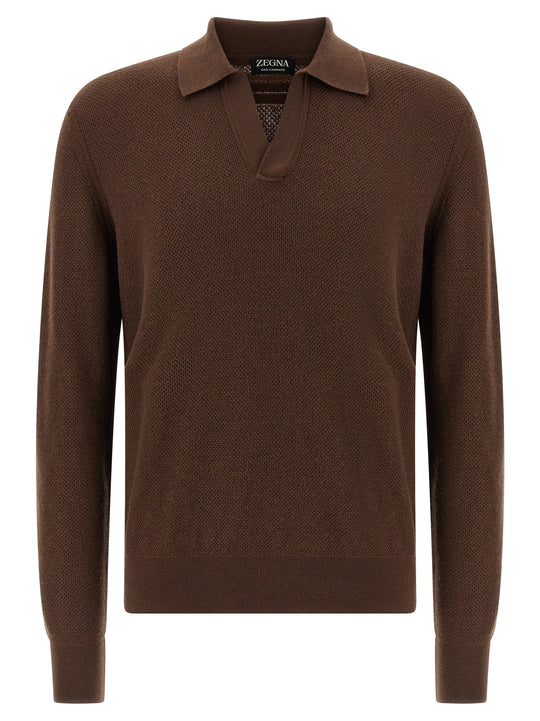 Oasi Cashmere Polo Brown